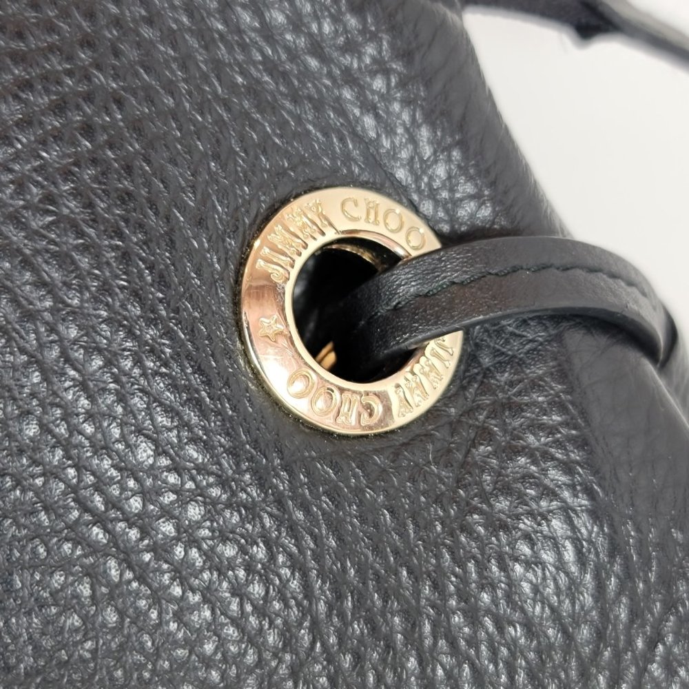 Jimmy Choo Tote Bag in Black Calfskin Lather with Gold Accessories - Picture 9 of 16
